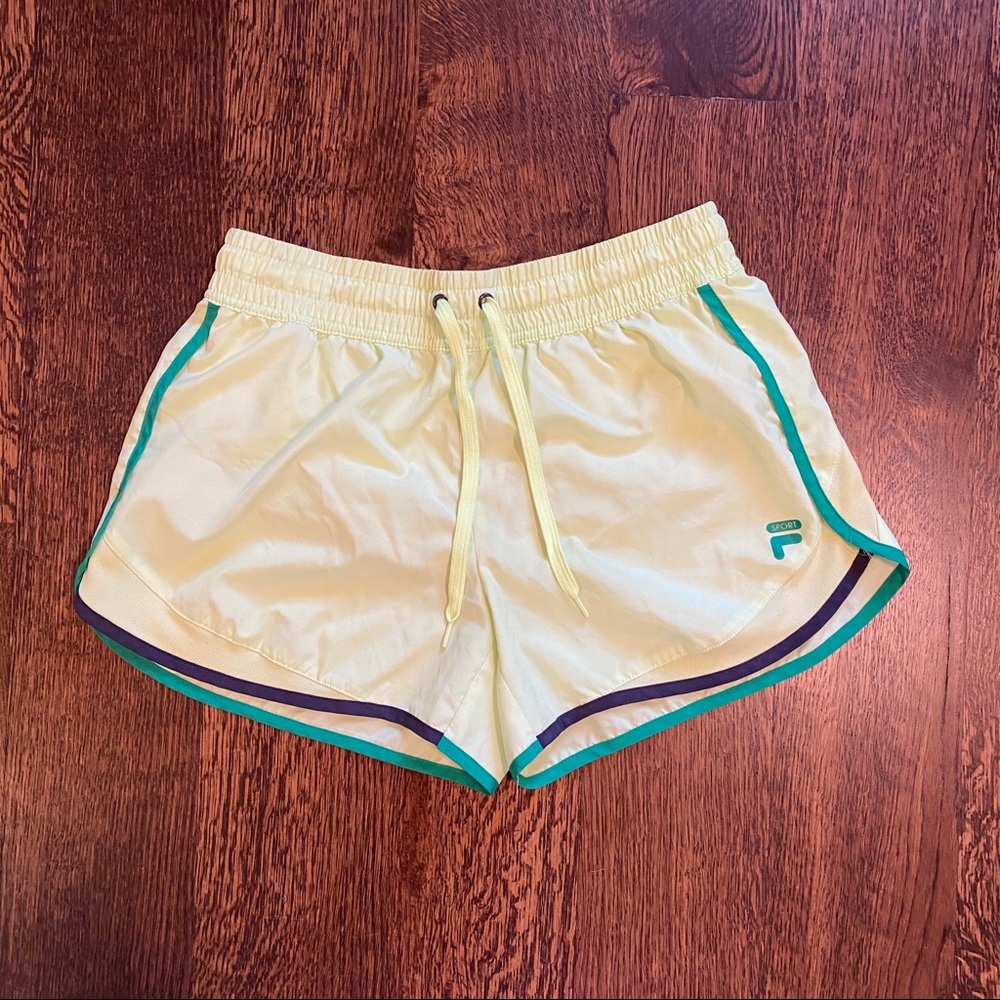 Neon Yellow Fila Sport Shorts